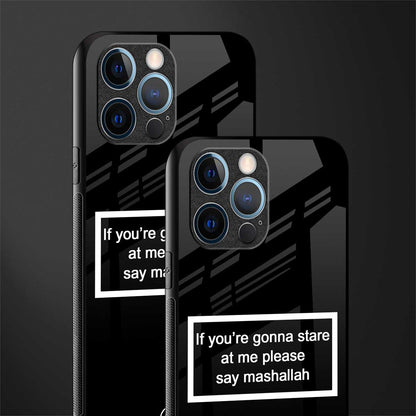 mashallah black edition glass case for iphone 14 pro image-2