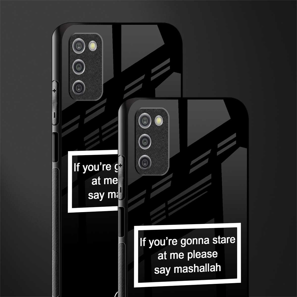 mashallah black edition glass case for samsung galaxy a03s image-2