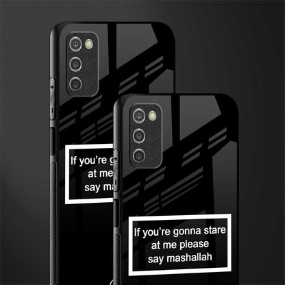 mashallah black edition glass case for samsung galaxy a03s image-2