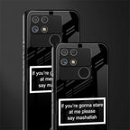 mashallah black edition back phone cover | glass case for realme narzo 50a
