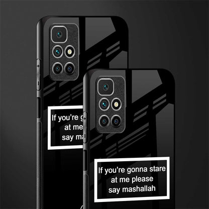 mashallah black edition glass case for redmi 10 prime image-2