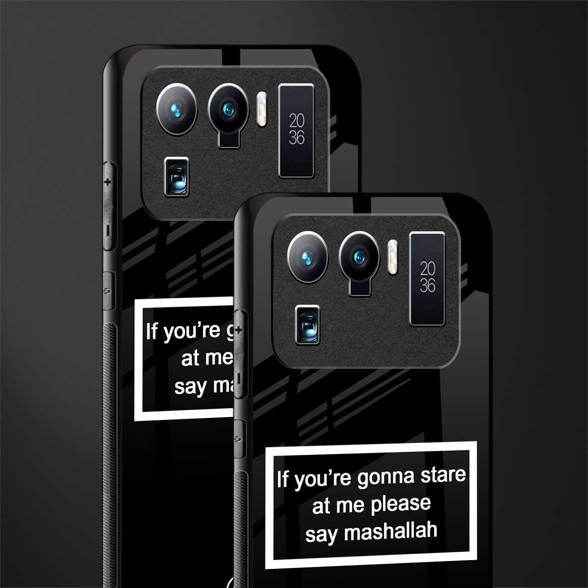 mashallah black edition glass case for mi 11 ultra 5g image-2