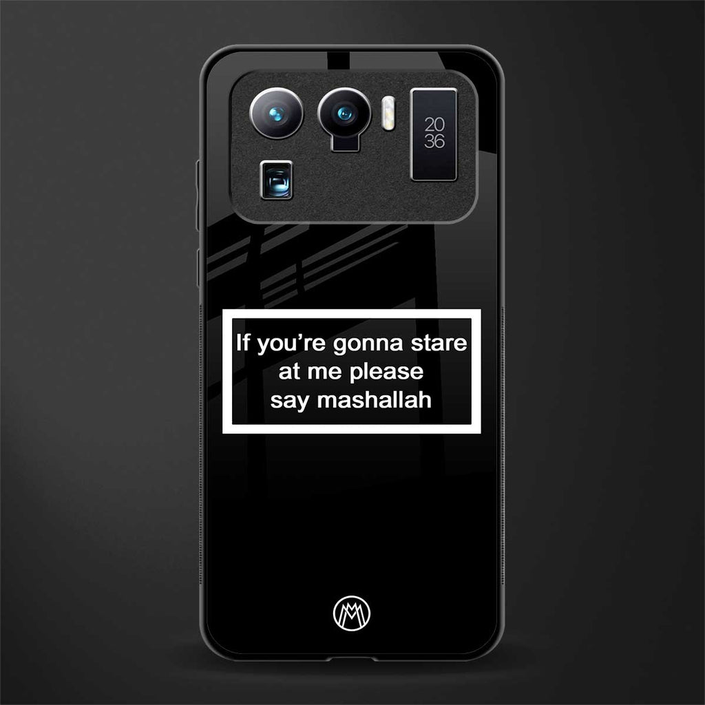 mashallah black edition glass case for mi 11 ultra 5g image