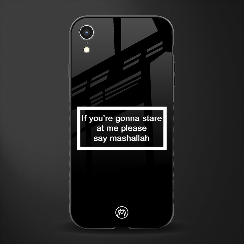 mashallah black edition glass case for iphone xr image