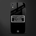 mashallah black edition glass case for iphone xr image