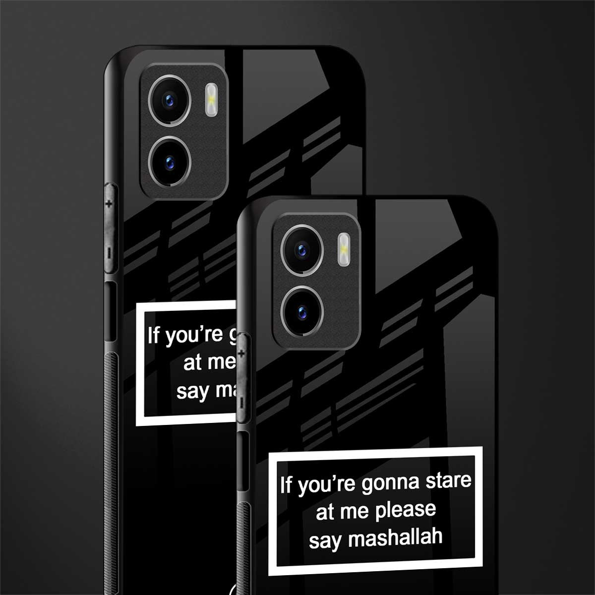 mashallah black edition glass case for vivo y15s image-2