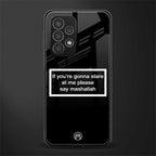 mashallah black edition back phone cover | glass case for samsung galaxy a53 5g