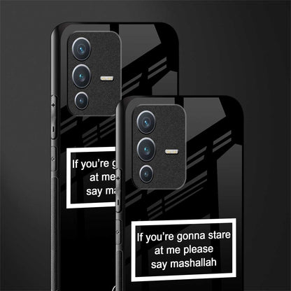 mashallah black edition glass case for vivo v23 5g image-2