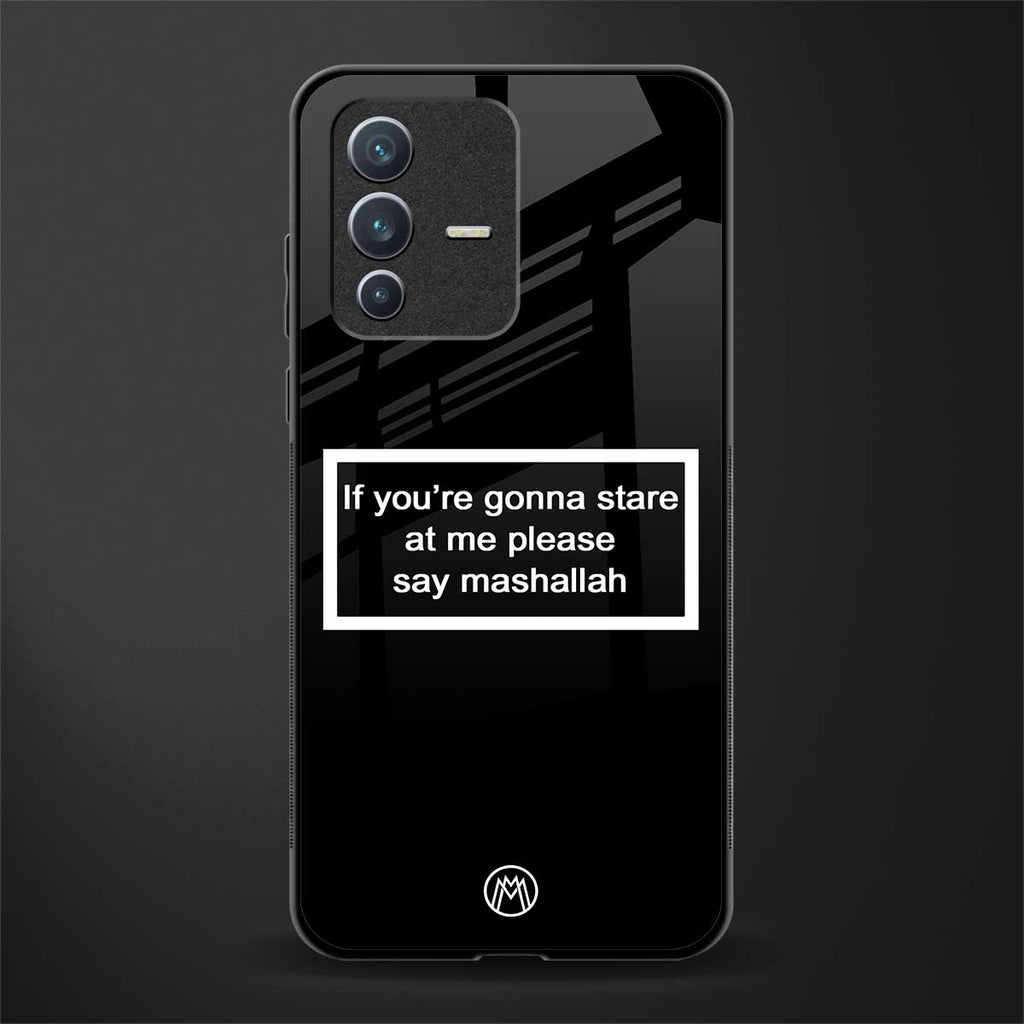 mashallah black edition glass case for vivo v23 5g image