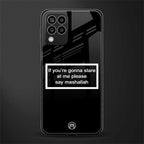 mashallah black edition back phone cover | glass case for samsung galaxy m33 5g