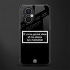 mashallah black edition back phone cover | glass case for oppo f21 pro 5g