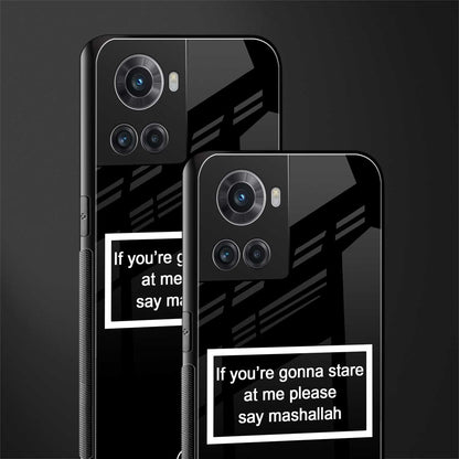 mashallah black edition back phone cover | glass case for oneplus 10r 5g