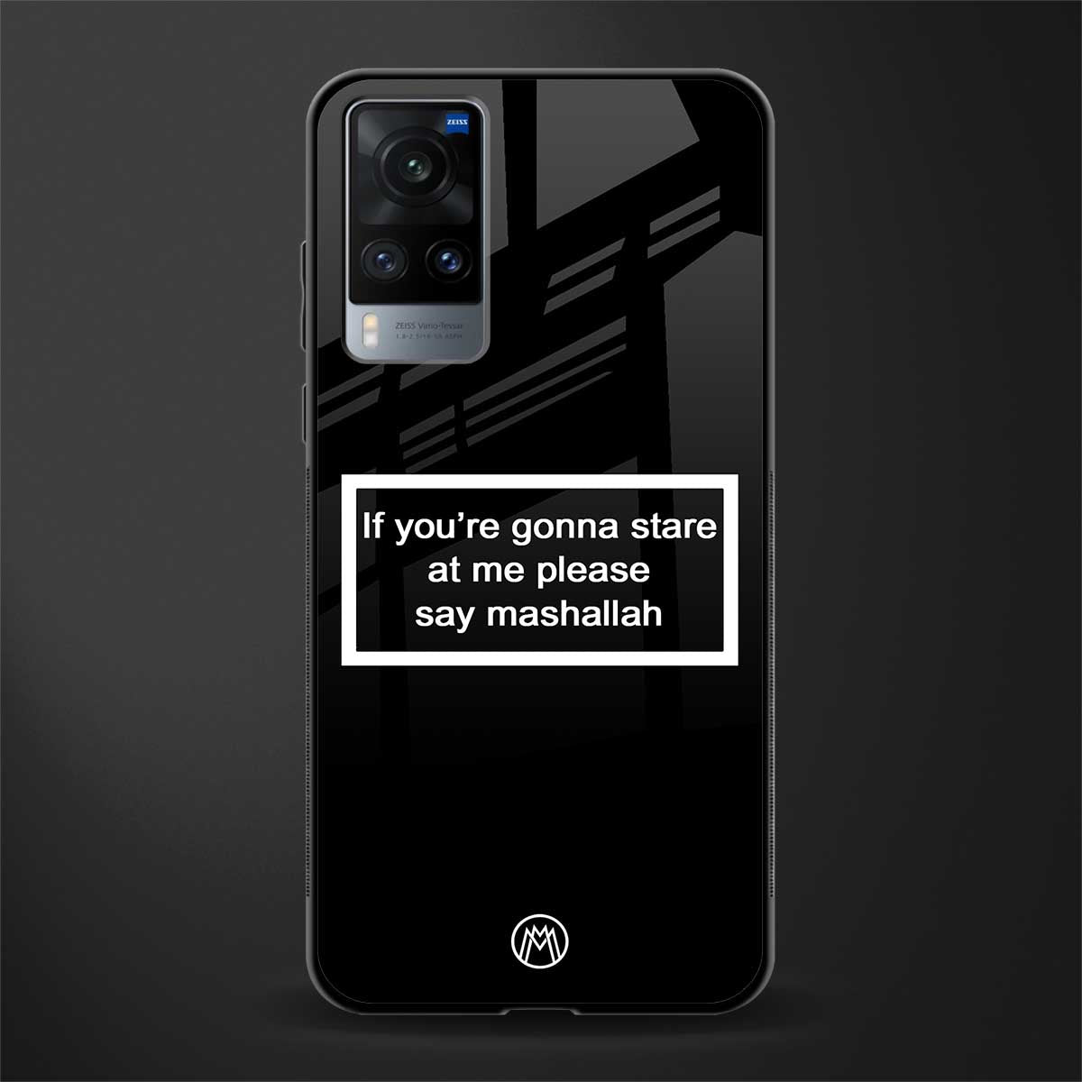 mashallah black edition glass case for vivo x60 image