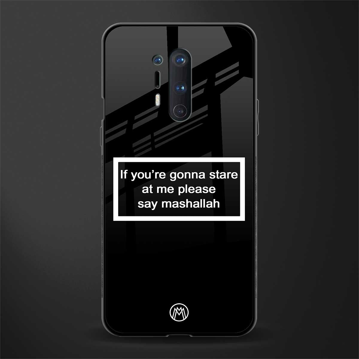 mashallah black edition glass case for oneplus 8 pro image