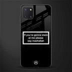 mashallah black edition glass case for samsung a81 image