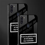 mashallah black edition glass case for samsung galaxy m11 image-2