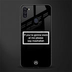 mashallah black edition glass case for samsung a11 image