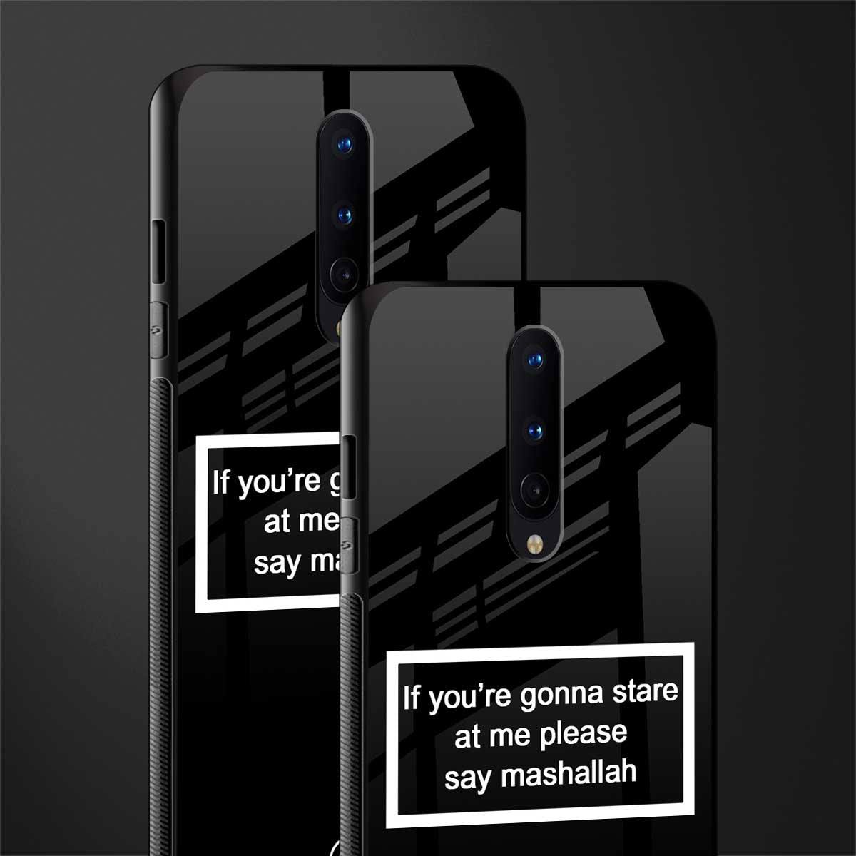 mashallah black edition glass case for oneplus 8 image-2