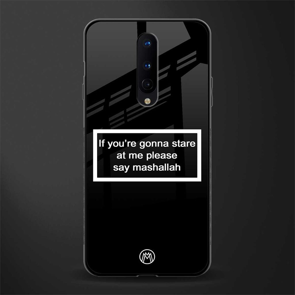 mashallah black edition glass case for oneplus 8 image