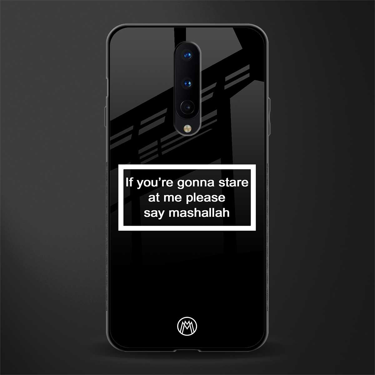 mashallah black edition glass case for oneplus 8 image