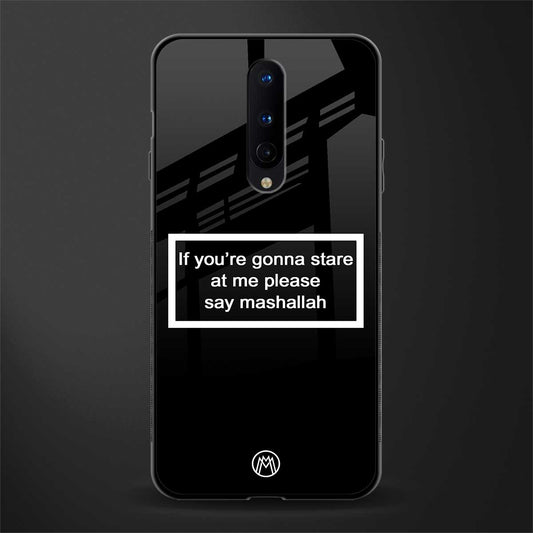 mashallah black edition glass case for oneplus 8 image
