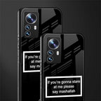 mashallah black edition back phone cover | glass case for xiaomi 12 pro