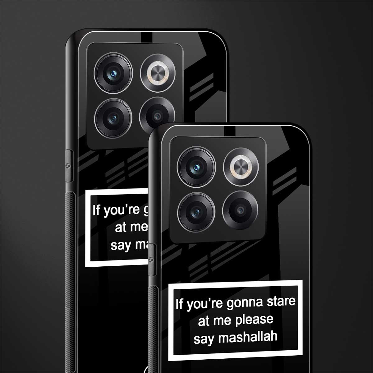 mashallah black edition back phone cover | glass case for oneplus 10t