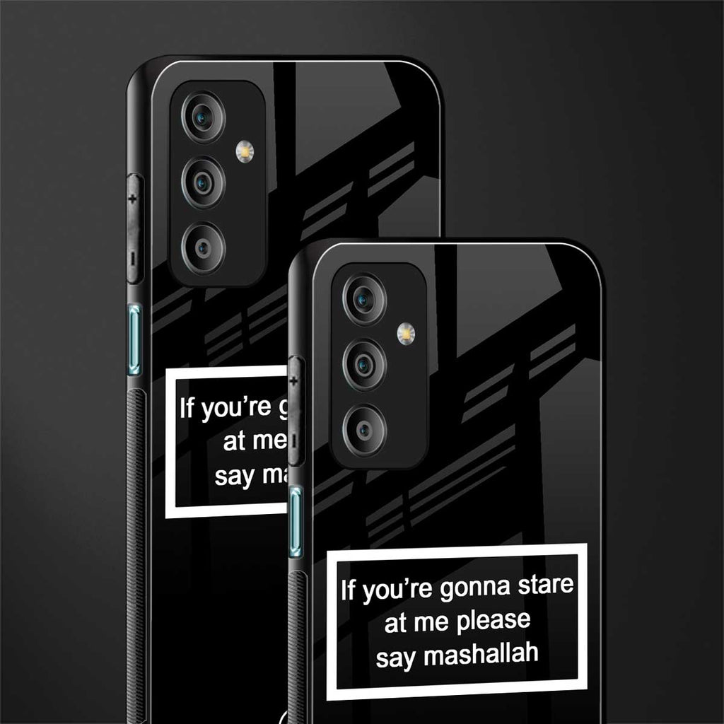 mashallah black edition back phone cover | glass case for samsung galaxy f23 5g