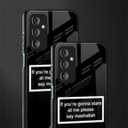mashallah black edition back phone cover | glass case for samsung galaxy f23 5g