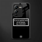 mashallah black edition back phone cover | glass case for vivo v25 pro 5g