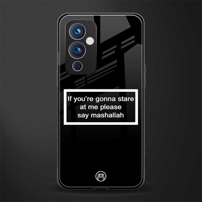 mashallah black edition back phone cover | glass case for oneplus 9