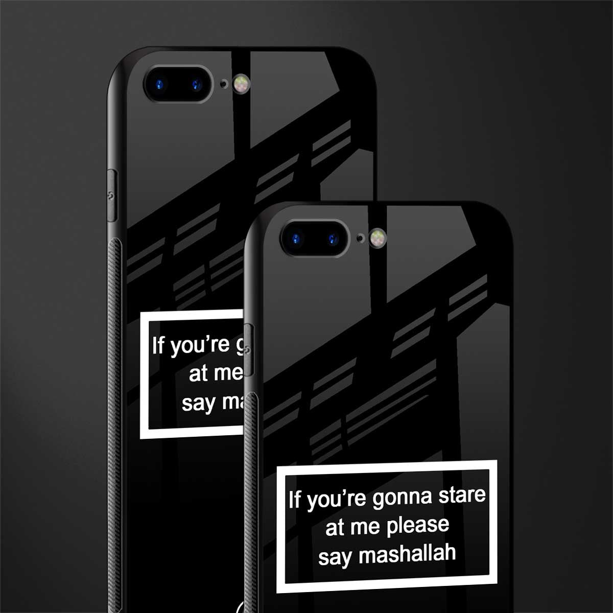 mashallah black edition glass case for iphone 7 plus image-2