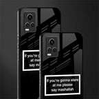 mashallah black edition back phone cover | glass case for vivo v21e 4g