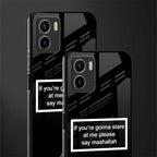 mashallah black edition back phone cover | glass case for vivo y72