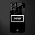 mashallah black edition back phone cover | glass case for vivo y72