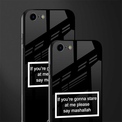 mashallah black edition glass case for iphone 7 image-2