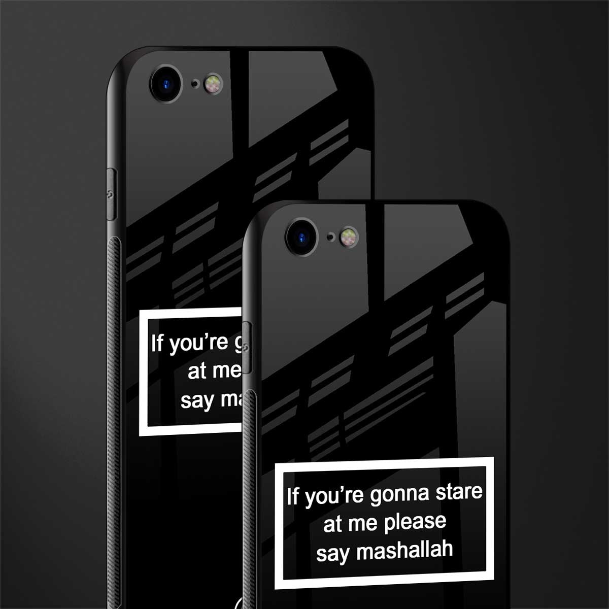 mashallah black edition glass case for iphone se 2020 image-2