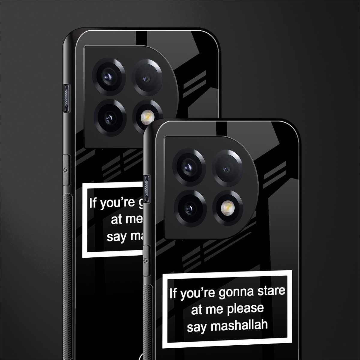mashallah black edition back phone cover | glass case for oneplus 11