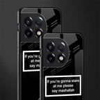 mashallah black edition back phone cover | glass case for oneplus 11r