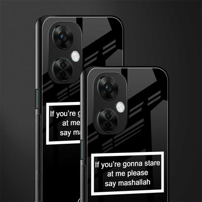 mashallah black edition back phone cover | glass case for oneplus nord ce 3 lite