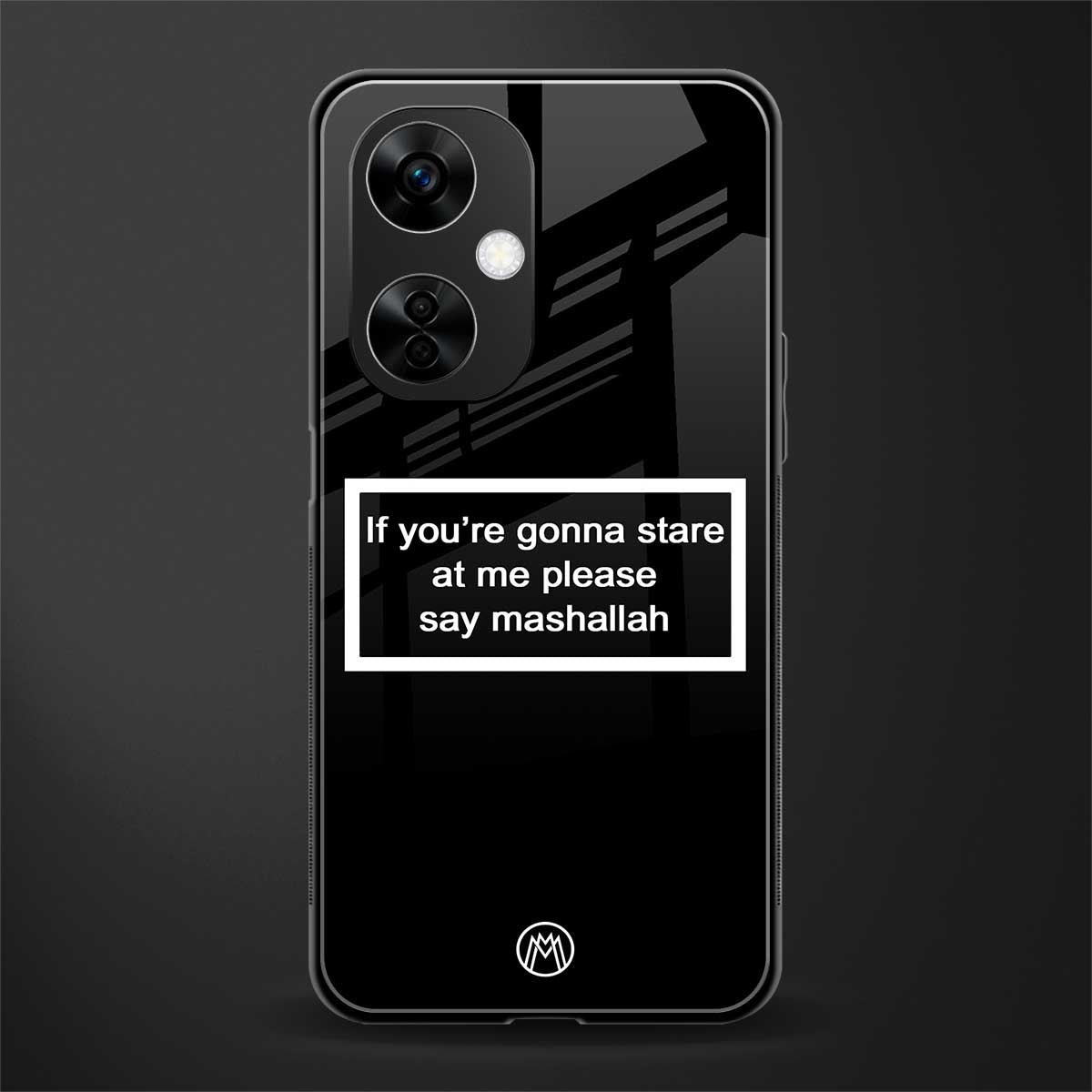 mashallah black edition back phone cover | glass case for oneplus nord ce 3 lite