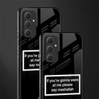 mashallah black edition back phone cover | glass case for samsung galaxy a54 5g