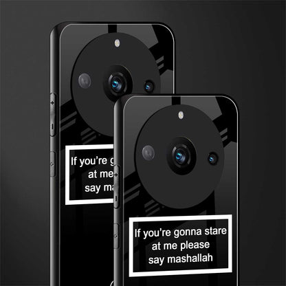 mashallah black edition back phone cover | glass case for realme 11 pro 5g