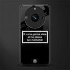 mashallah black edition back phone cover | glass case for realme 11 pro 5g