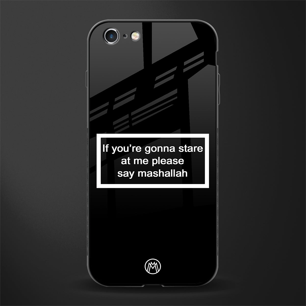 mashallah black edition glass case for iphone 6 plus image