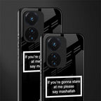 mashallah black edition back phone cover | glass case for vivo t1 44w 4g