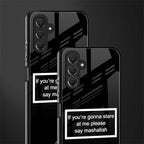mashallah black edition back phone cover | glass case for samsun galaxy a24 4g