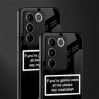 mashallah black edition back phone cover | glass case for vivo v27 pro 5g