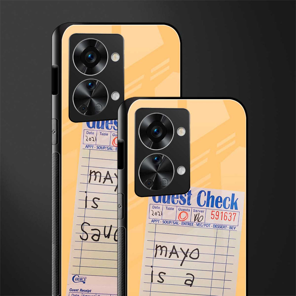 mayo is a sauce glass case for phone case | glass case for oneplus nord 2t 5g