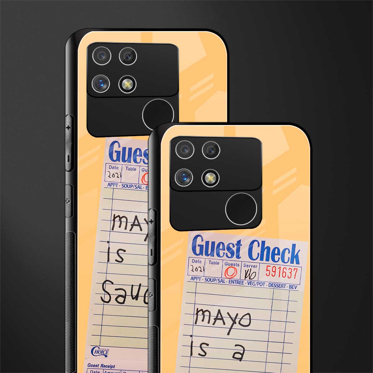 mayo is a sauce back phone cover | glass case for realme narzo 50a